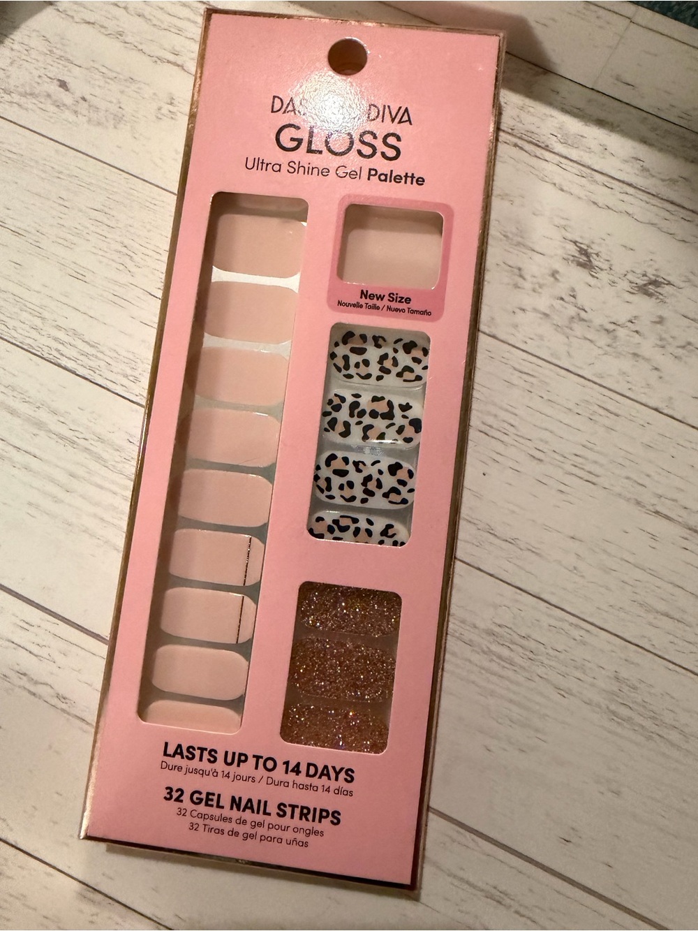 Dashing Diva GLOSS Gel Nail Strips - Cheetah-licious